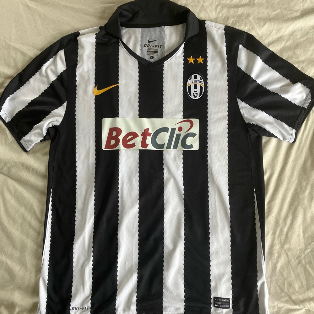 Nike Juventus #10 Alessandro Del Piero Jersey - Black & White Size: Large